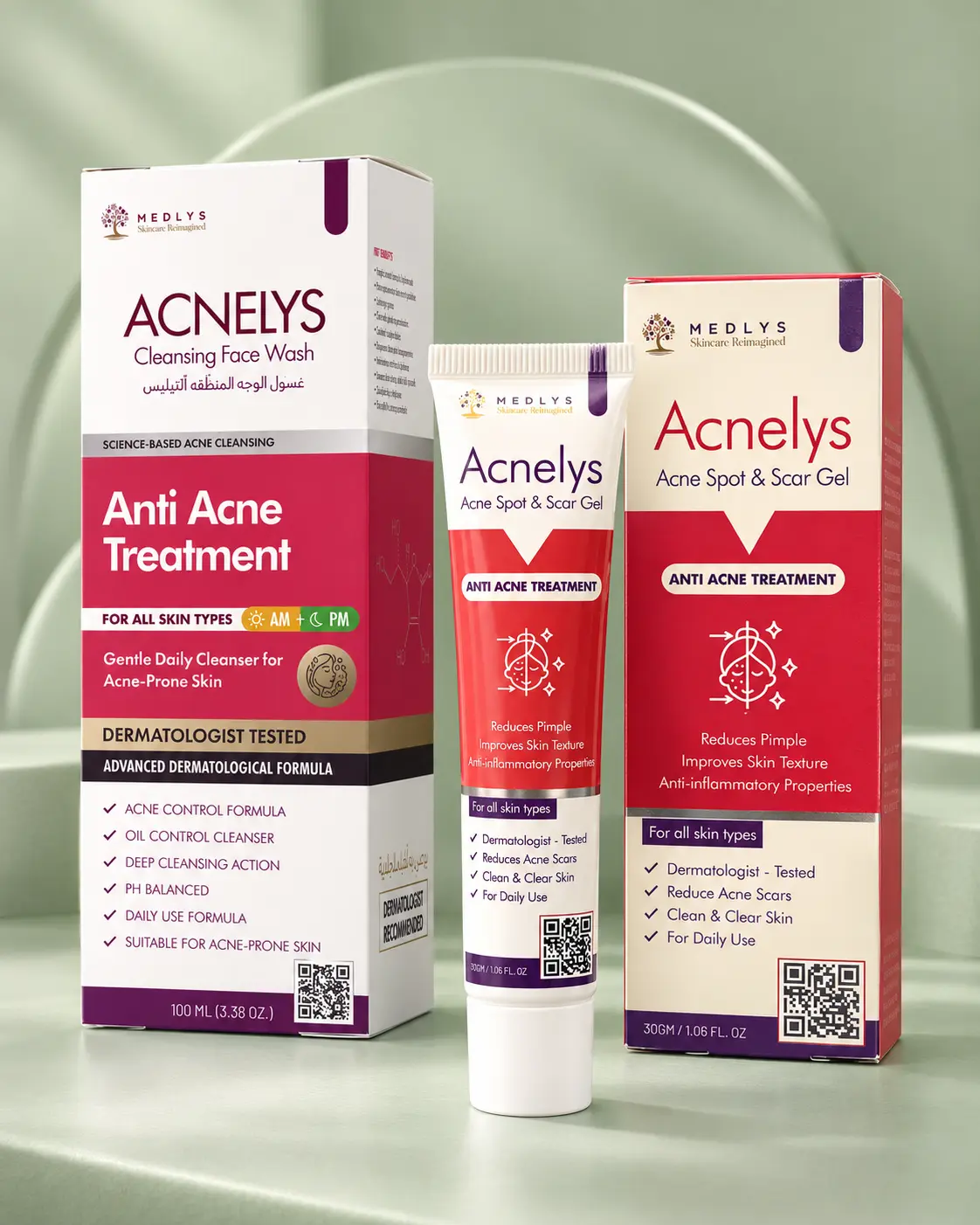 Acnelys skincare products